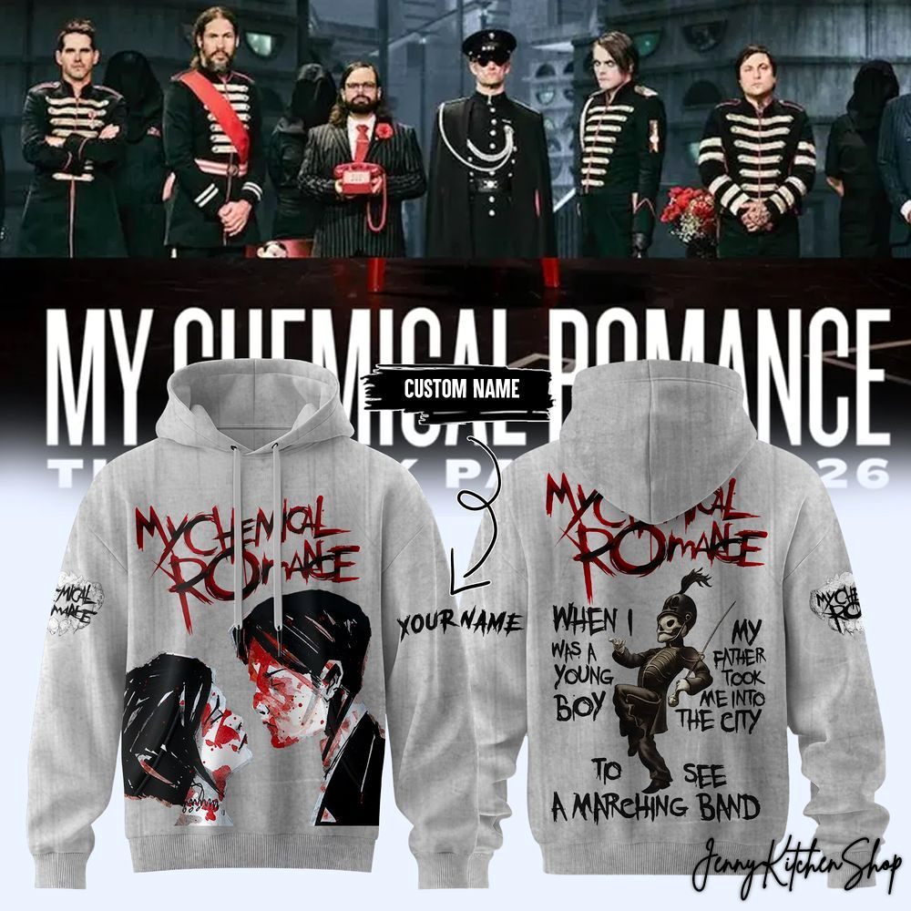 My Chemical Romance 2026 Long Live The Black Parade Tour White Hoodie