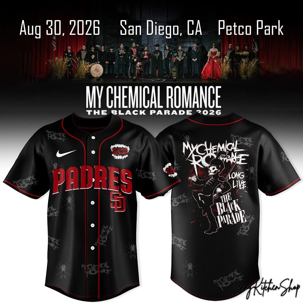 My Chemical Romance x San Diego Padres The Black Parade 2026 Jersey My Chemical Romance x San Diego Padres The Black Parade 2026 Jersey