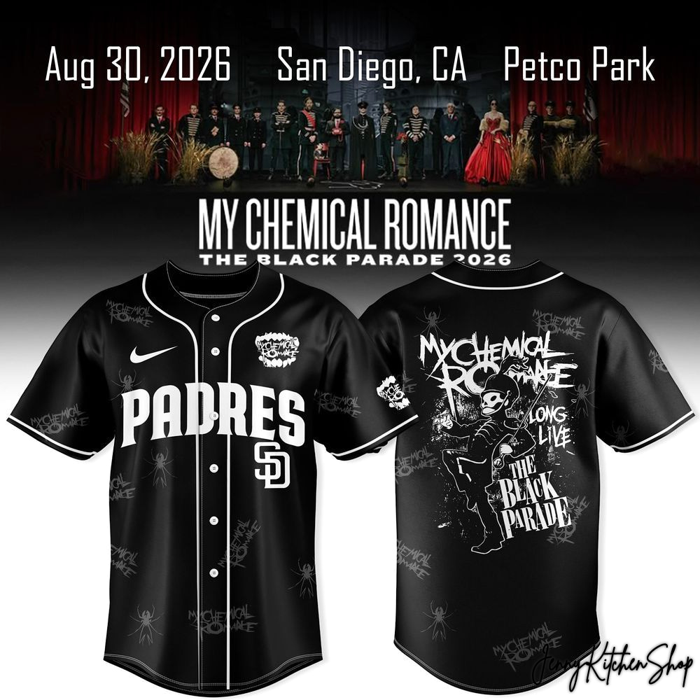 My Chemical Romance x San Diego Padres The Black Parade 2026 Jersey