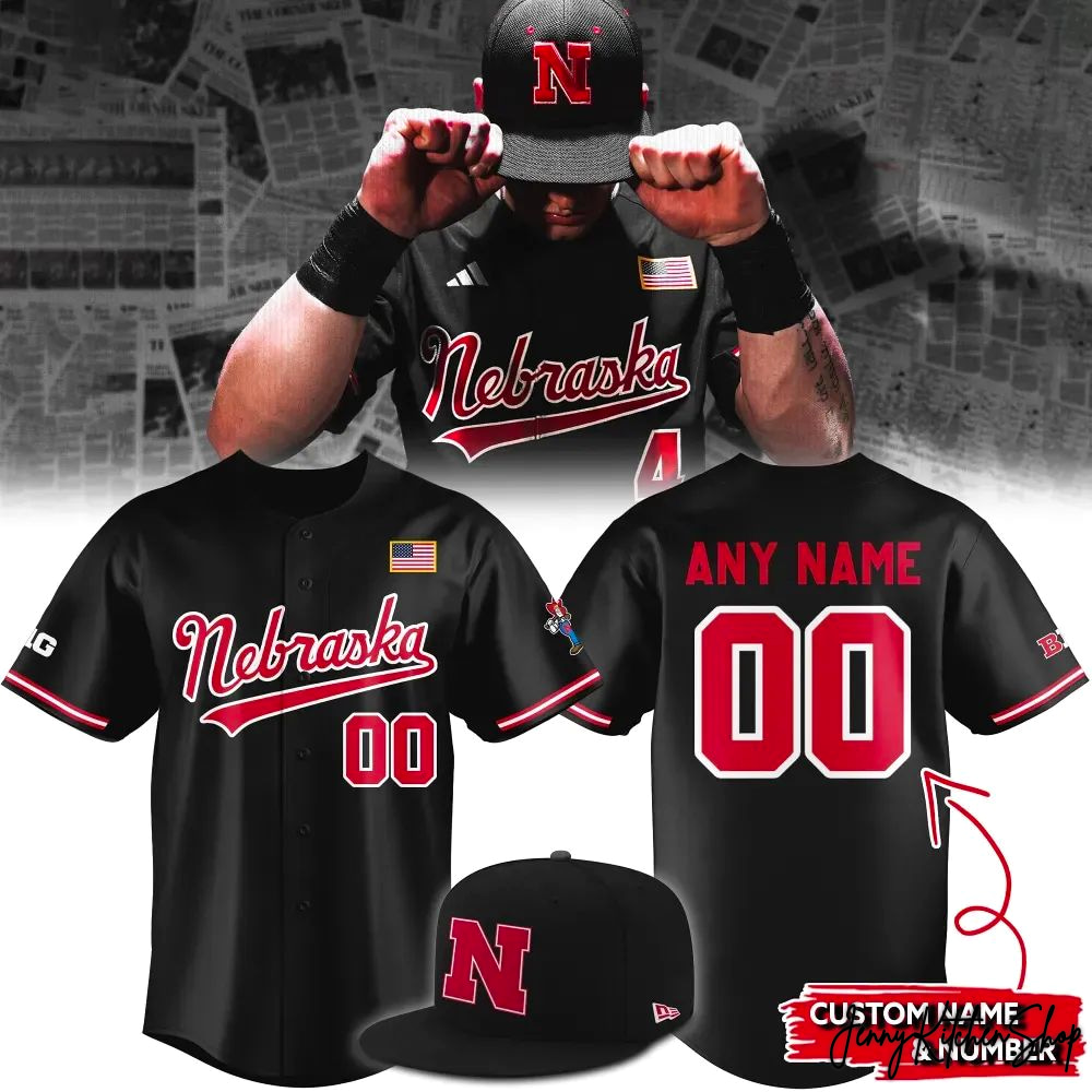 Nebraska Cornhuskers 2026 Back In Black Baseball Jersey Nebraska Cornhuskers 2026 Back In Black Baseball Jersey