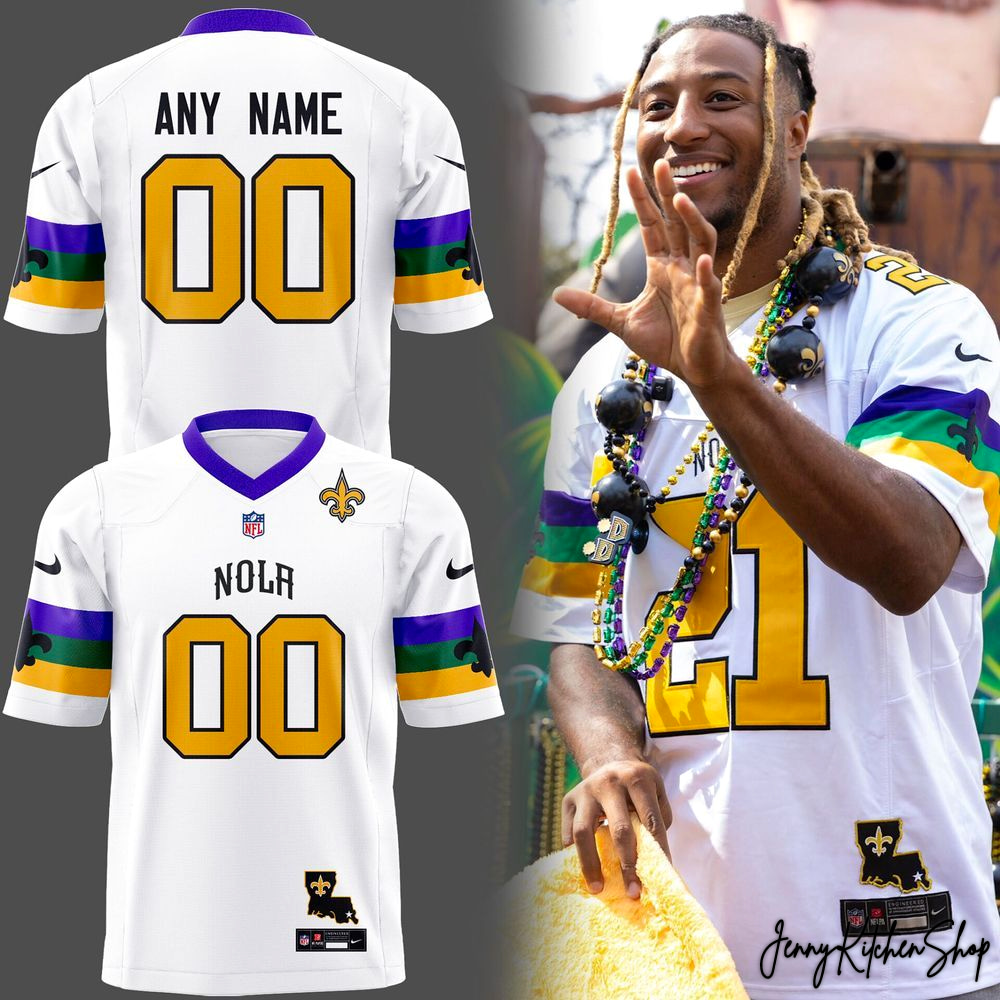 New Orleans Saints 2026 Mardi Gras Limited Football Jersey