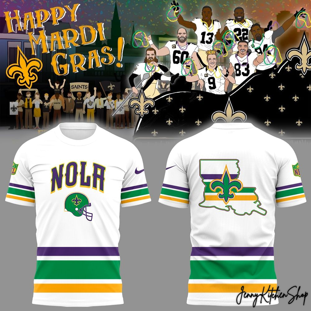 New Orleans Saints Happy Mardi Gras Shirt, Hoodie New Orleans Saints Happy Mardi Gras Shirt, Hoodie