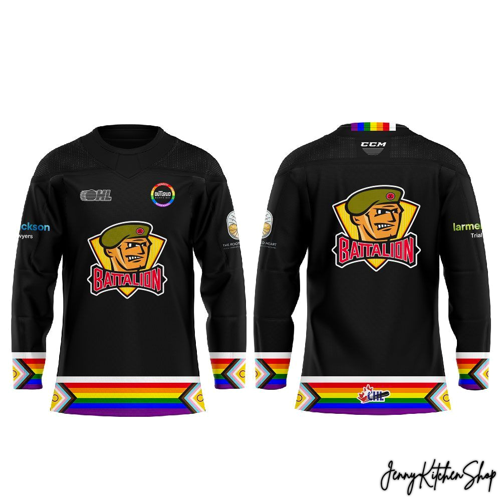 North Bay Battalion Inclusion Night Up Sweaters 2026 Hockey Jersey