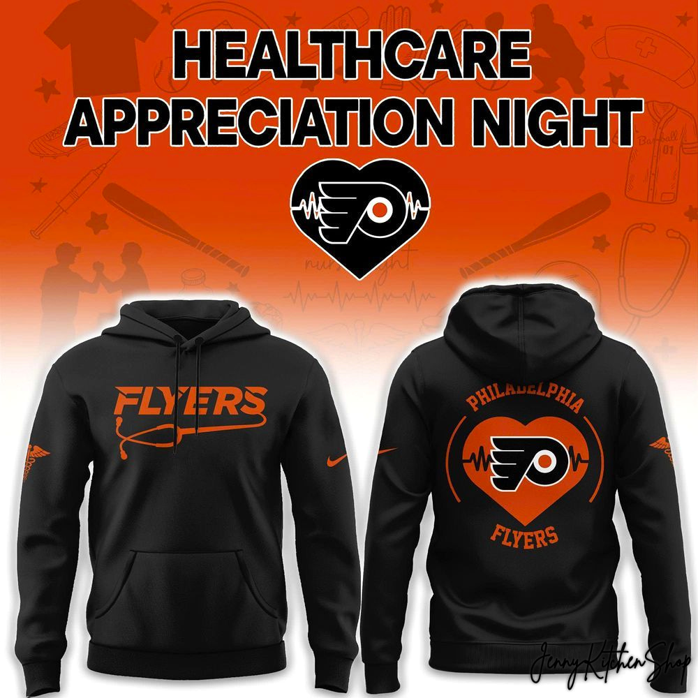 Philadelphia Flyers Healthcare Appreciation Night Heart 2026 Hoodie