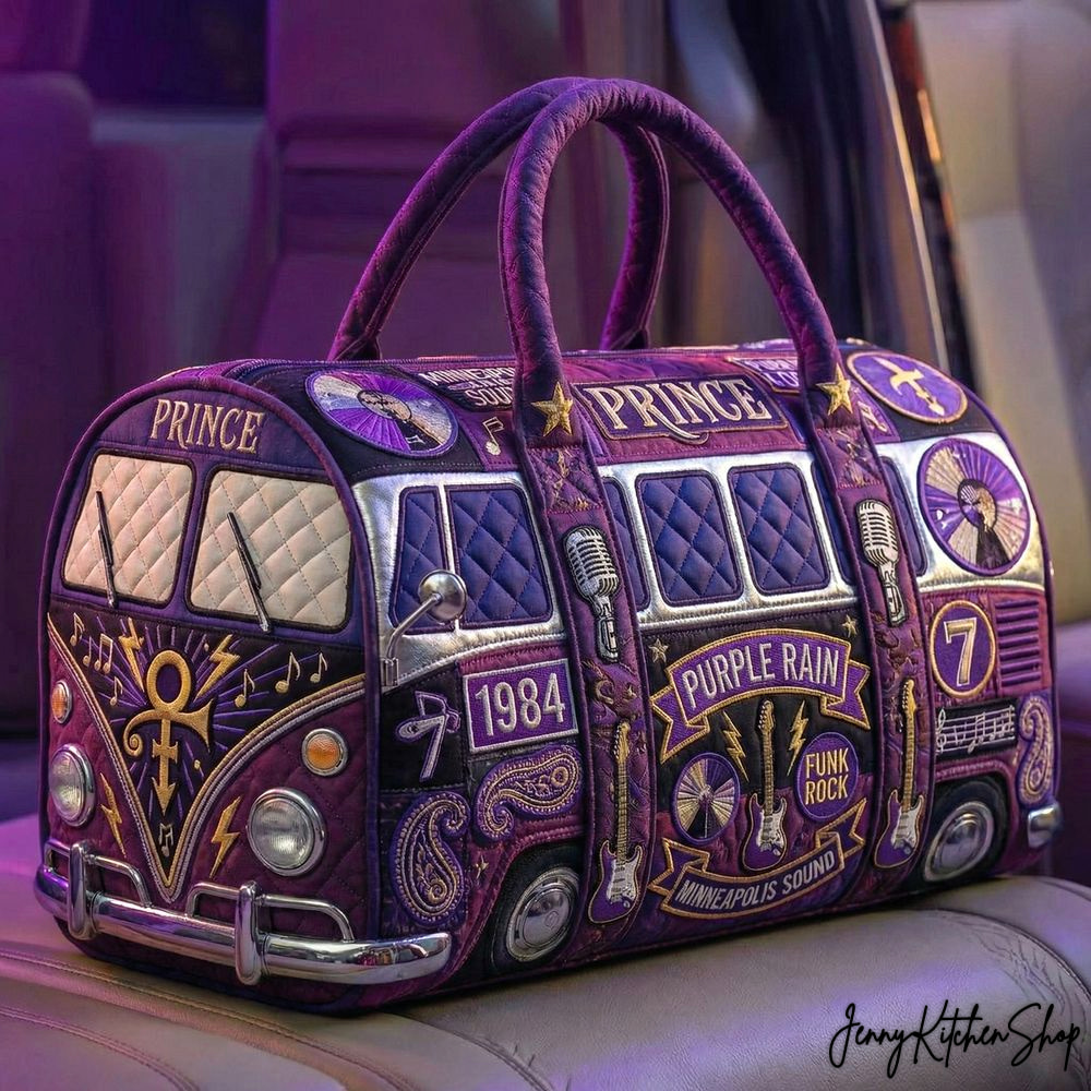 Prince Purple Rain Travel Day Quilted Duffle Bag