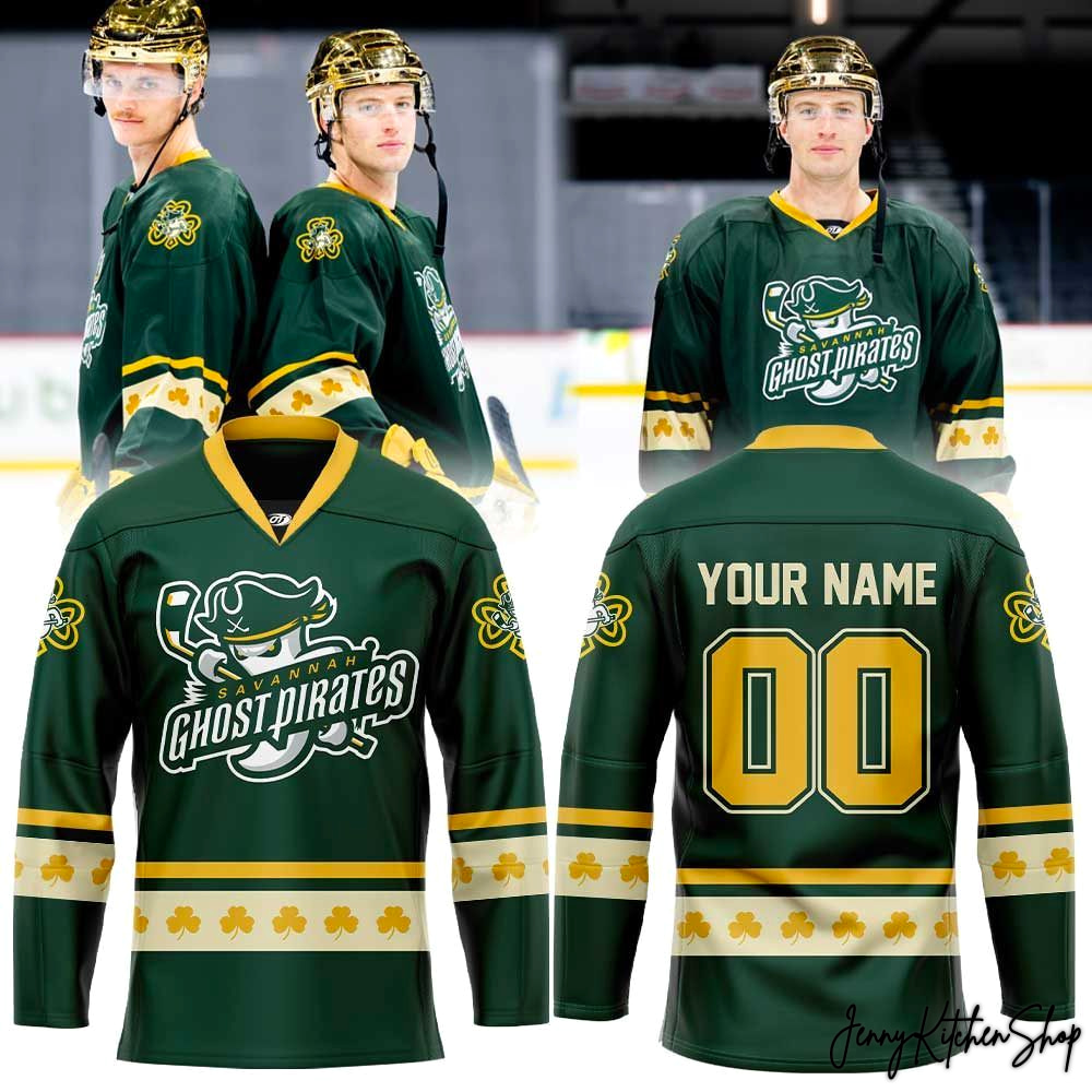 Savannah Ghost Pirates St. Patrick’s Day 2026 Hockey Jersey Savannah Ghost Pirates St. Patrick’s Day 2026 Hockey Jersey