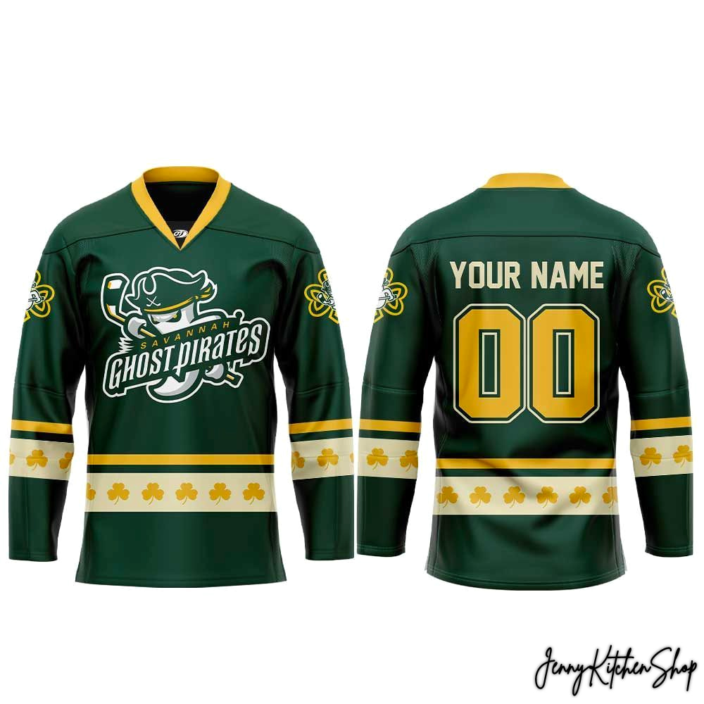 Savannah Ghost Pirates St. Patrick’s Day 2026 Hockey Jersey