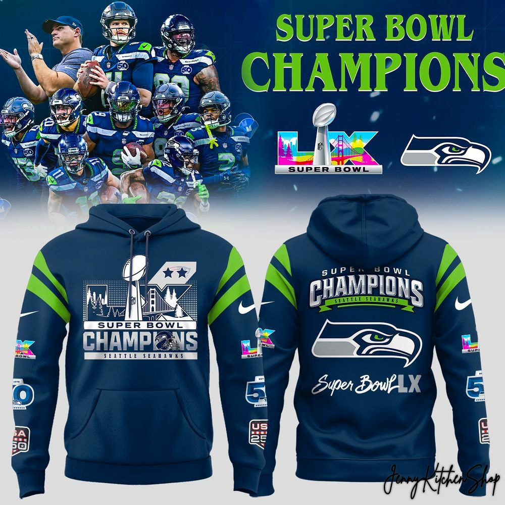 Seattle Seahawks Super Bowl LX Champions 2026 For Fans Hoodie