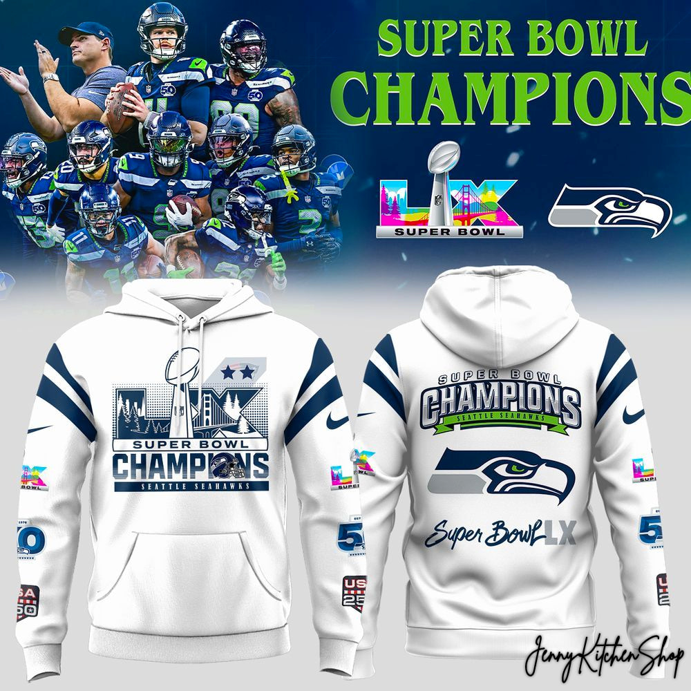 Seattle Seahawks Super Bowl LX Champions 2026 For Fans Hoodie