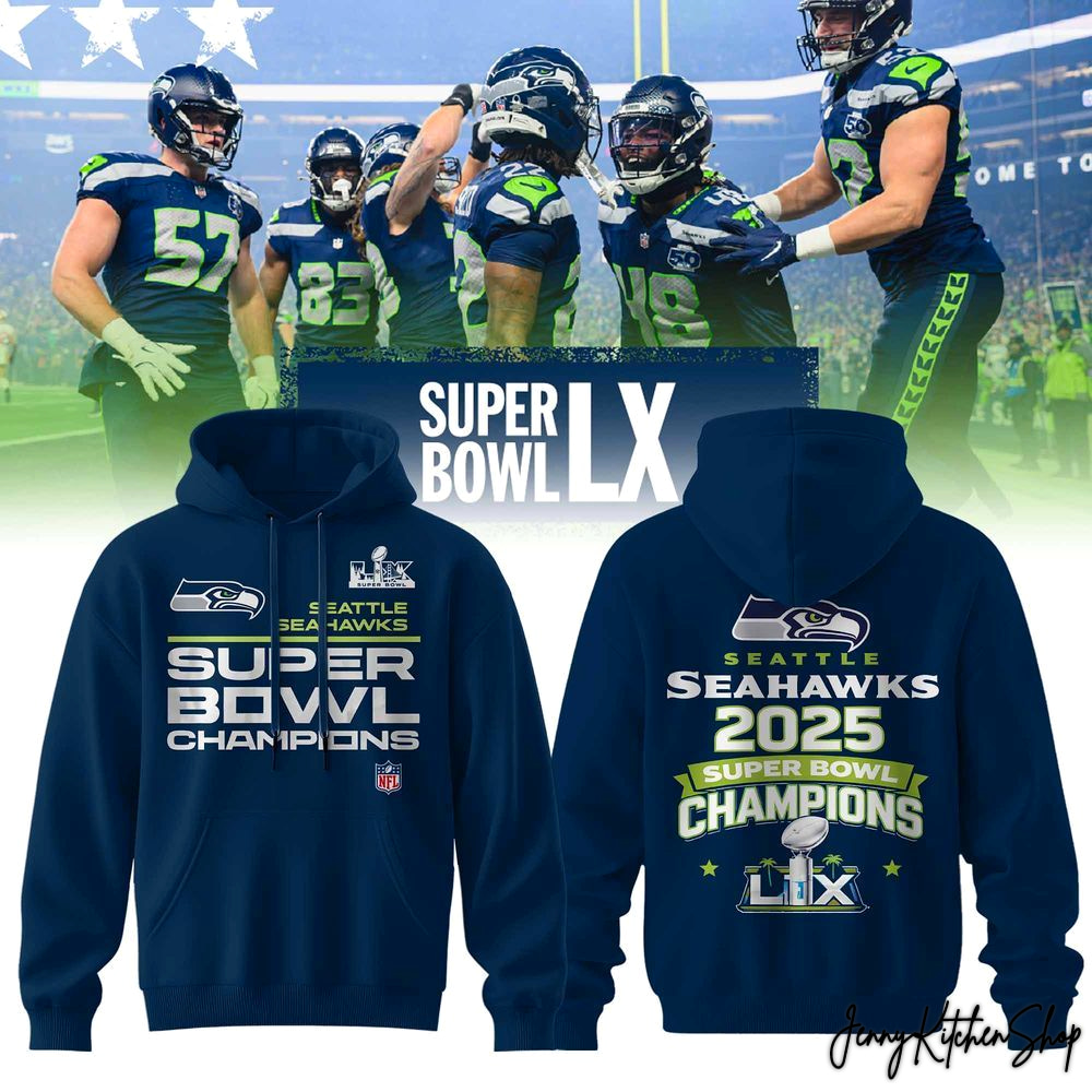 Seattle Seahawks Super Bowl LX Champions 2026 Hoodie
