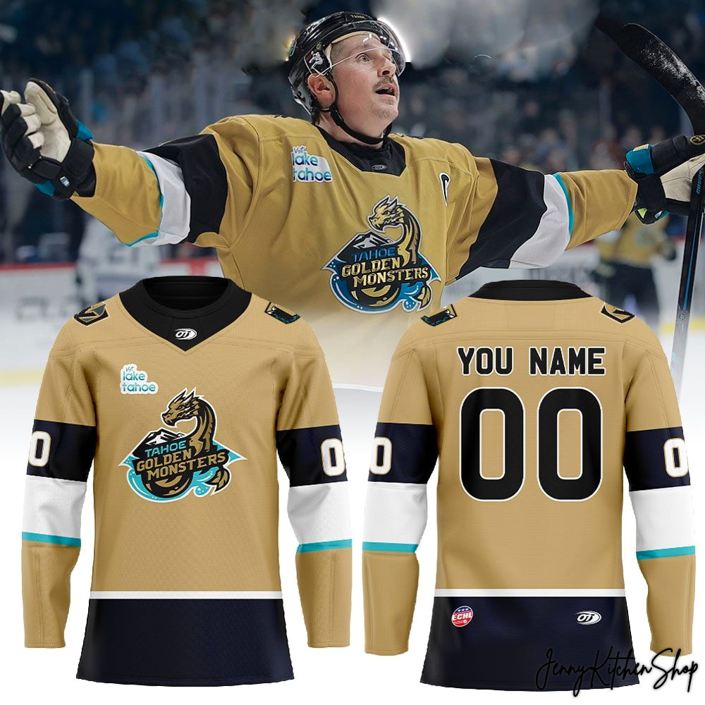 Tahoe Knight Monsters Golden Auction 2026 Custom Hockey Jersey
