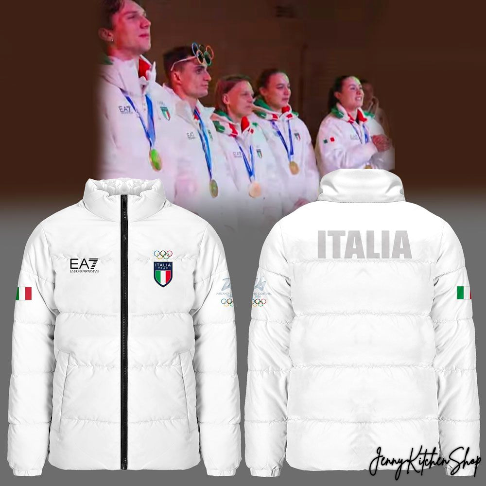 Team Italy 2026 Milano Cortina Collar Puffer Jacket