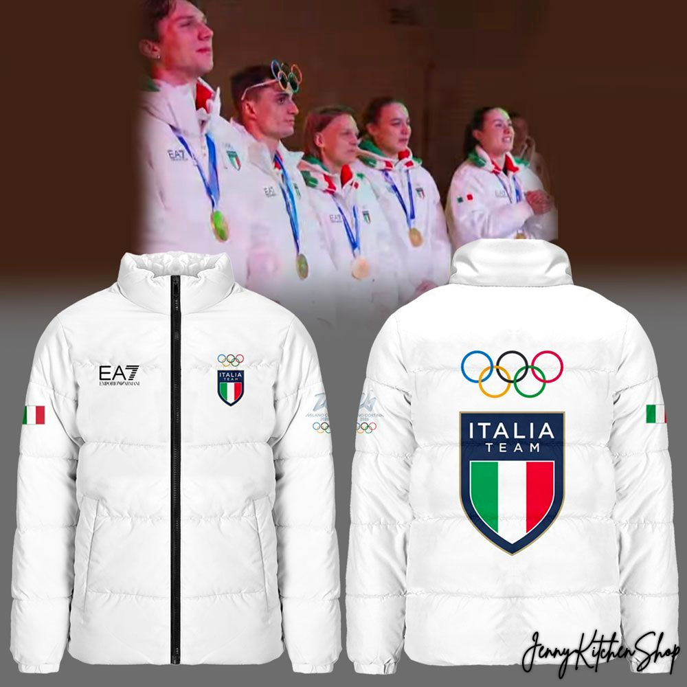 Team Italy 2026 Milano Cortina Collar Puffer Jacket