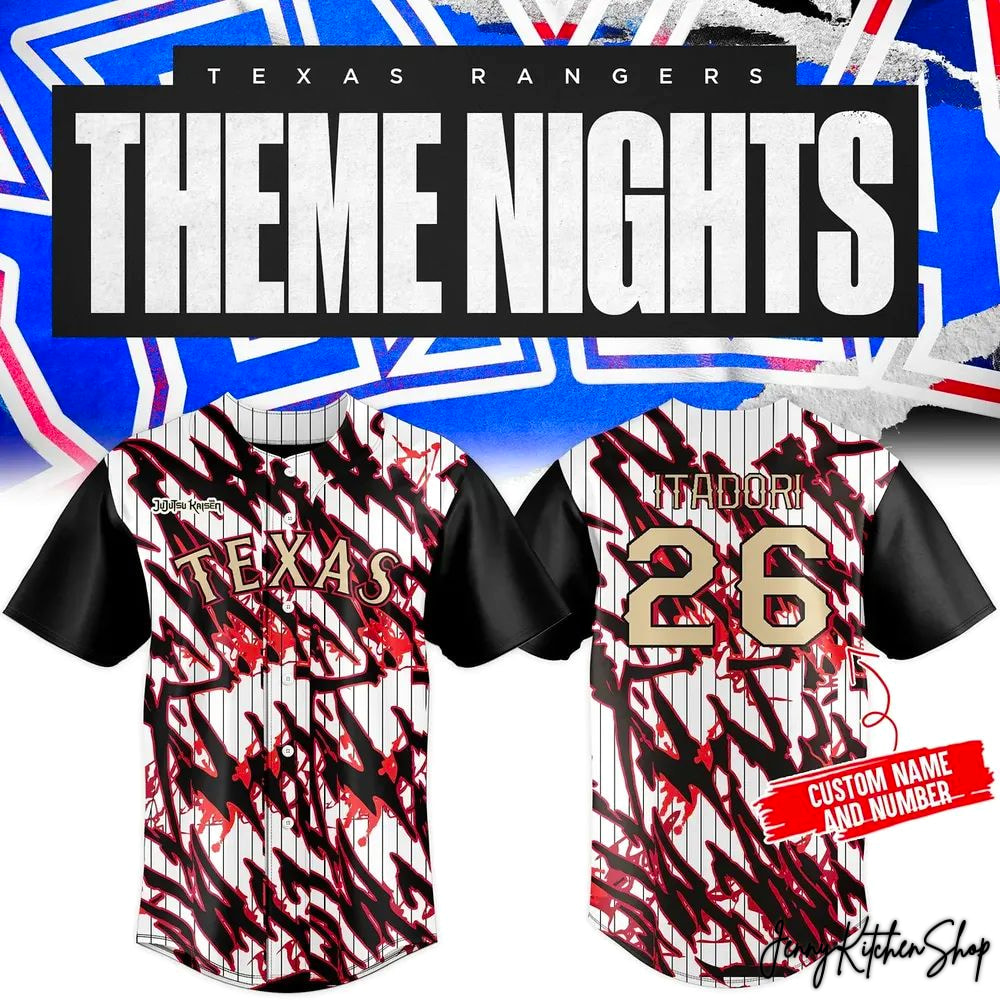 Texas Rangers Theme Night Itadori Kaisen 2026 Limited Jersey