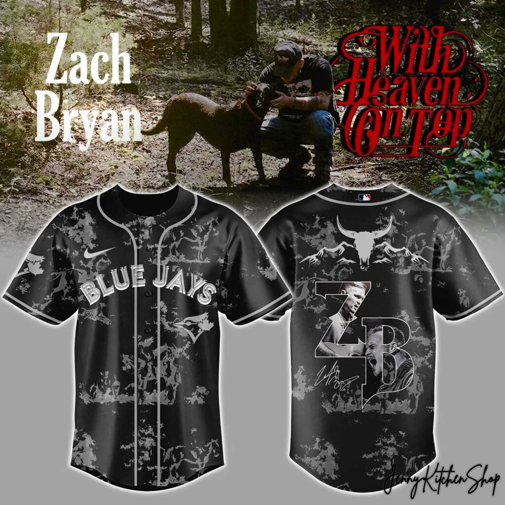 Toronto Blue Jays x Zach Bryan 2026 With Heaven On Top Baseball Jersey