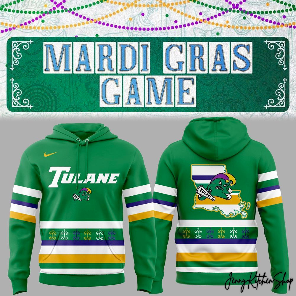 Tulane Green Wave Mardi Gras Game 2026 Hoodie