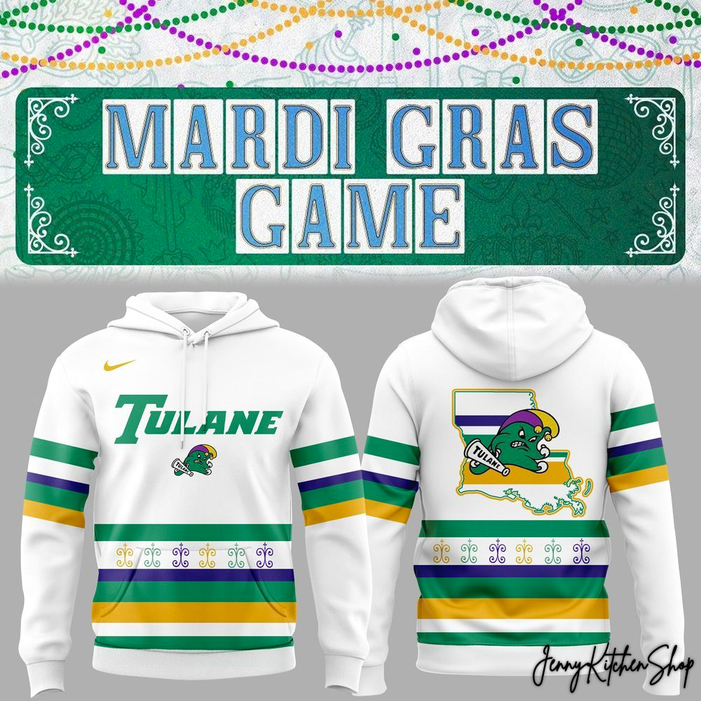 Tulane Green Wave Mardi Gras Game 2026 Hoodie
