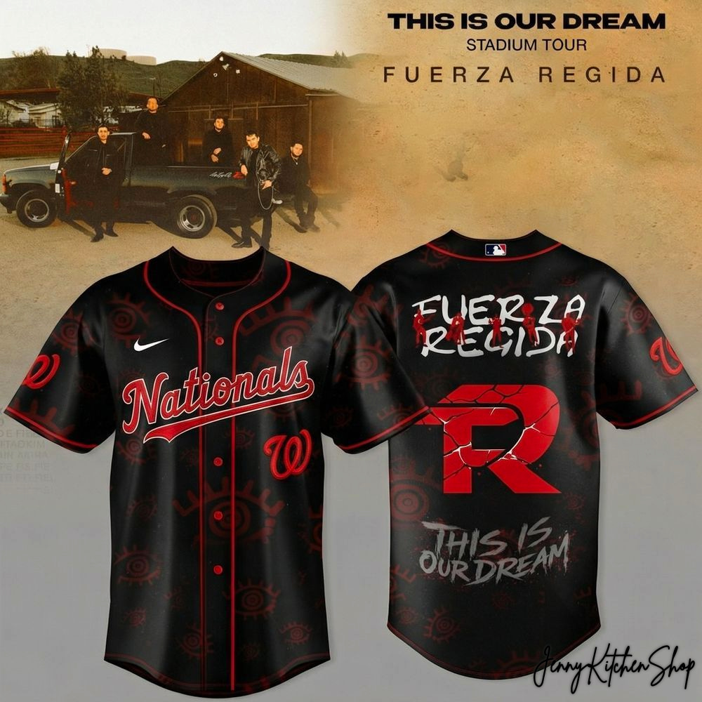 Washington Nationals x Fuerza Regida – This Is Our Dream Stadium Tour 2026 Baseball Jersey