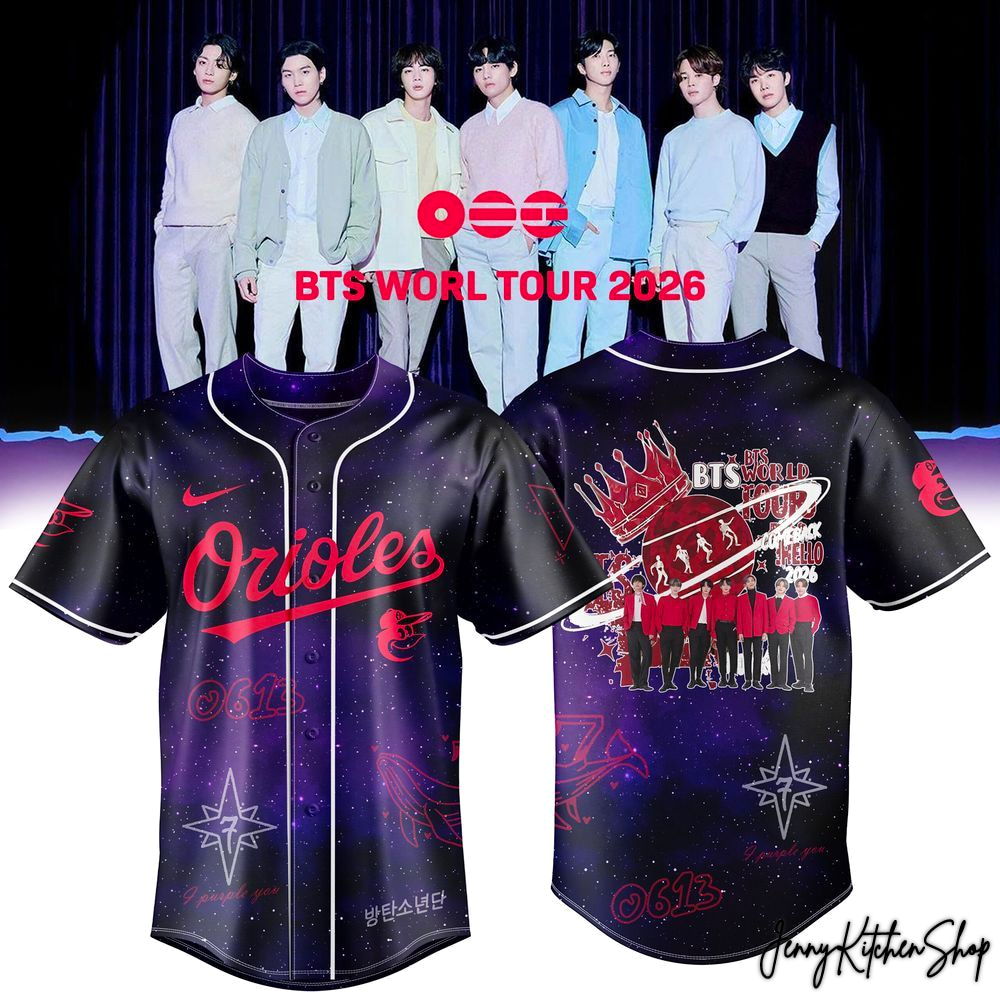 2026 BTS World Tour Baltimore Orioles Fans Jersey