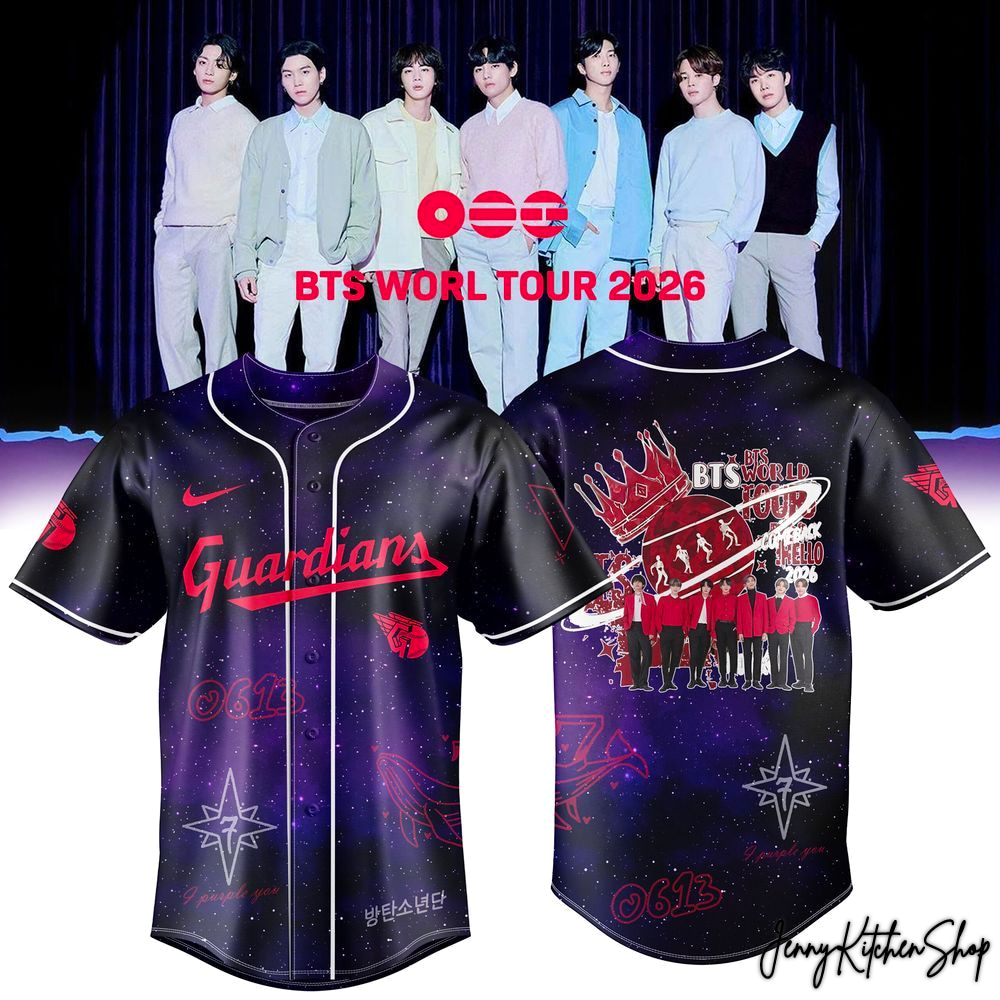 2026 BTS World Tour Cleveland Guardians Fans Jersey
