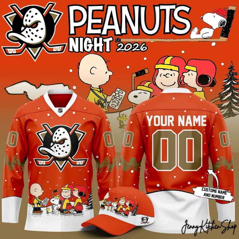 Anaheim Ducks x Peanuts 2026 Special Edition Hockey Jersey