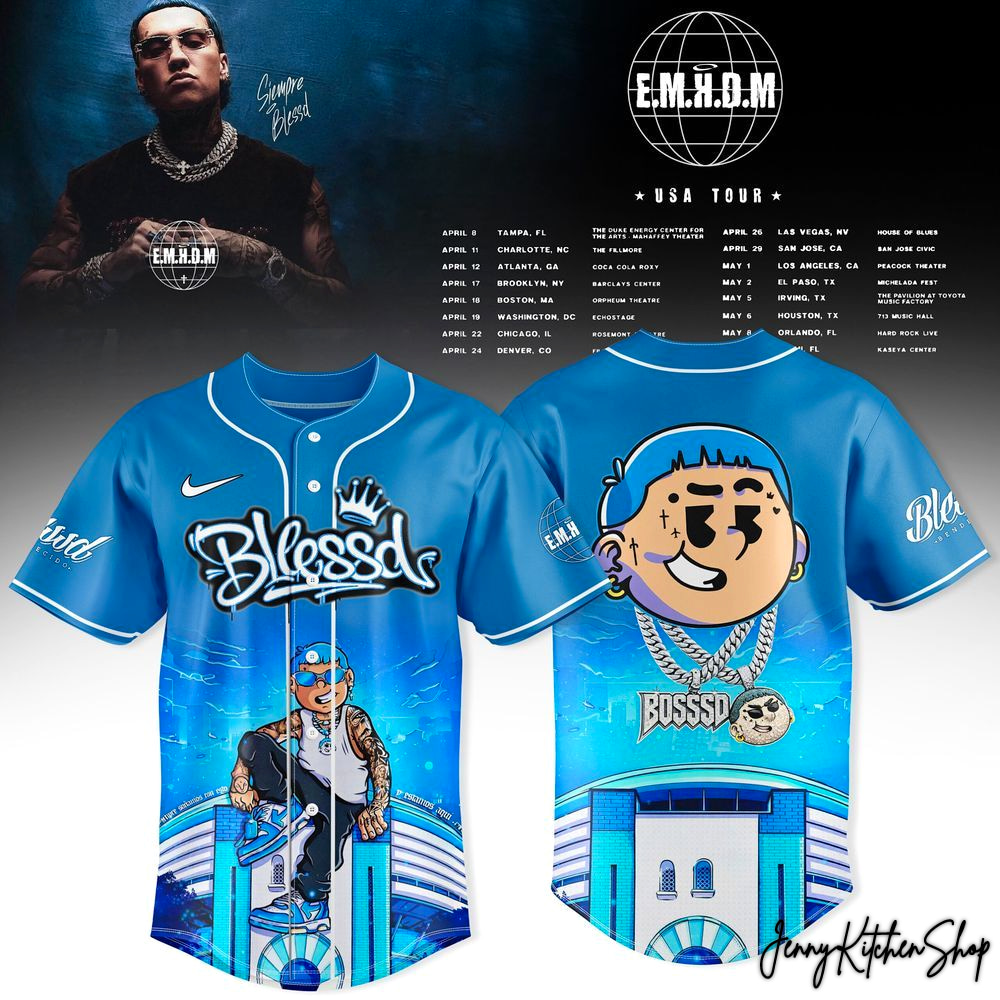 Blessd E.M.H.D.M USA Tour 2026 Limited Blue Jersey