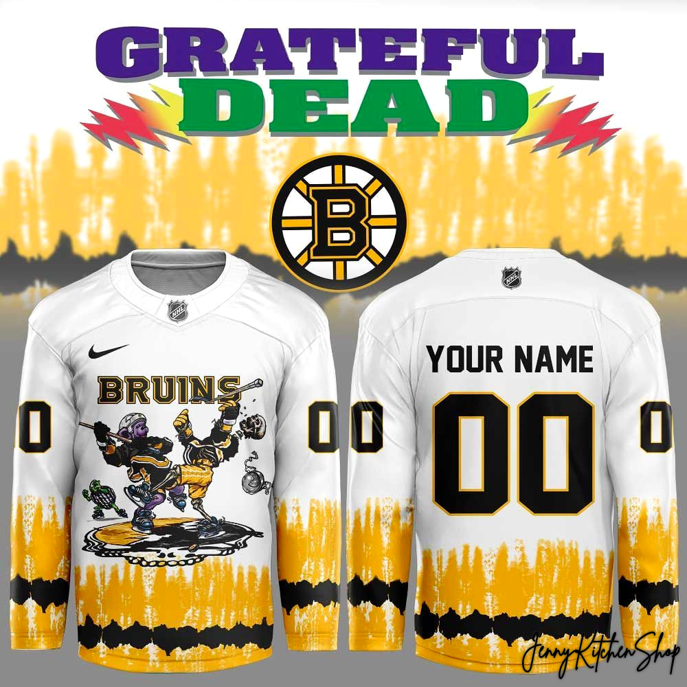 Boston Bruins Grateful Dead Tie Dye 2026 Exclusive Hockey Jersey