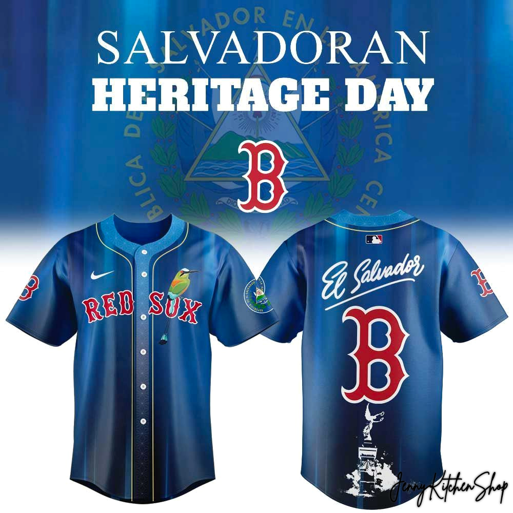 Boston Red Sox Salvadoran Heritage Day 2026 Baseball Jersey