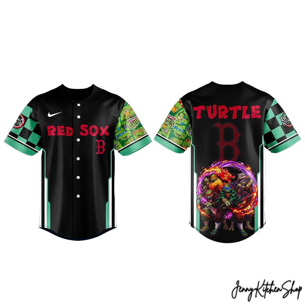Boston Red Sox x Ninja Turtle Kimetsu no Yaiba Jersey