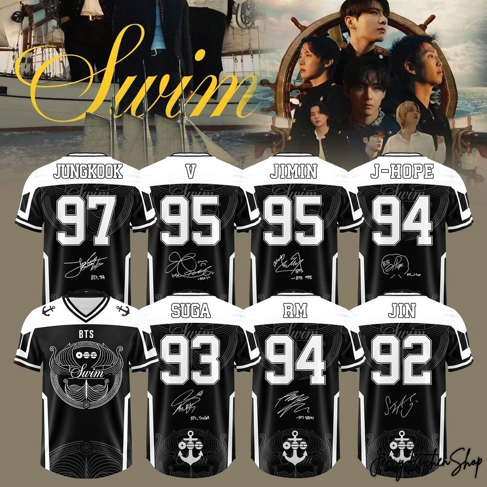 BTS Swim Arirang Album Mixed 2026 Mesh Jersey BTS Swim Arirang Album Mixed 2026 Mesh Jersey