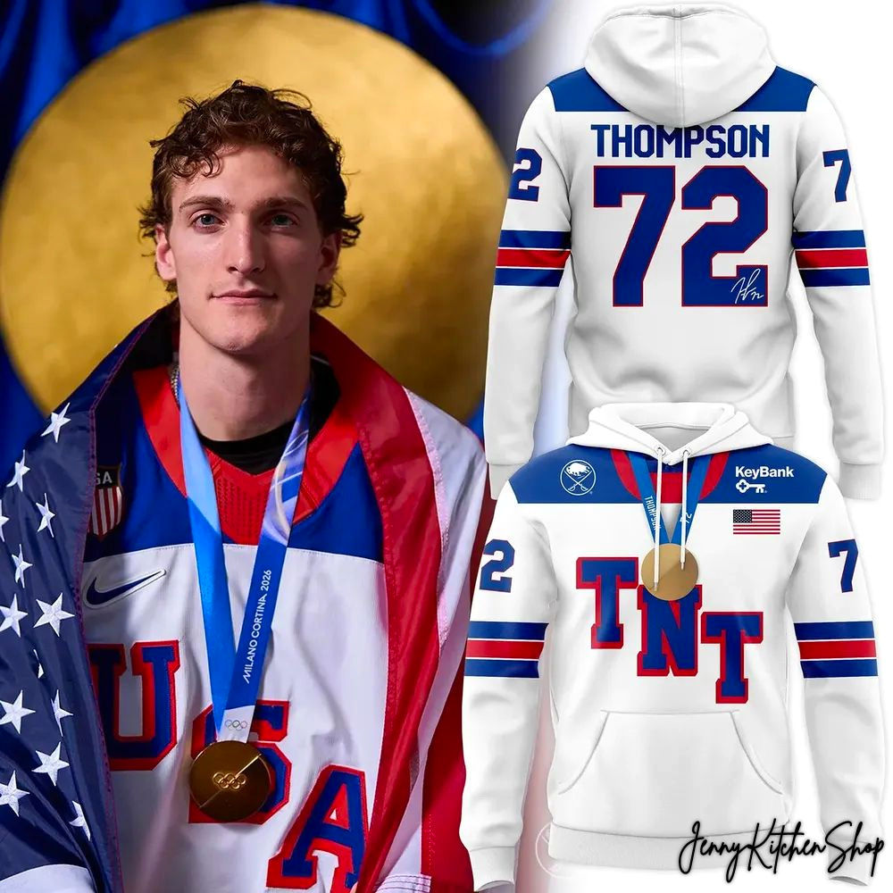 Buffalo Sabres 2026 Thompson Champions USA Hoodie Buffalo Sabres 2026 Thompson Champions USA Hoodie
