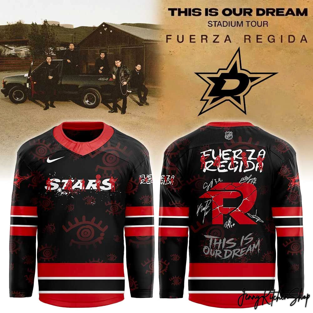 Dallas Stars x Fuerza Regida This is our Dream Stadium Tour 2026 Hockey Jersey Dallas Stars x Fuerza Regida This is our Dream Stadium Tour 2026 Hockey Jersey