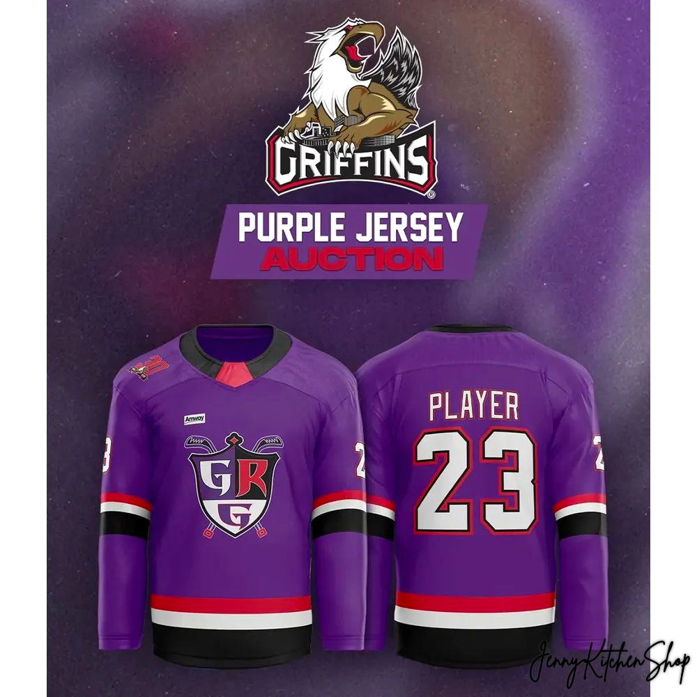 Grand Rapids Griffins 2026 Purple Night Baseball Jersey