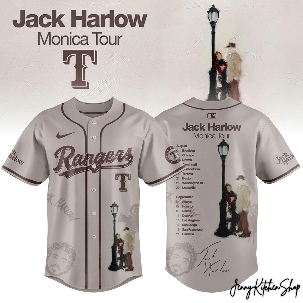 Jack Harlow x Texas Rangers Monica Tour 2026 Limited Jersey