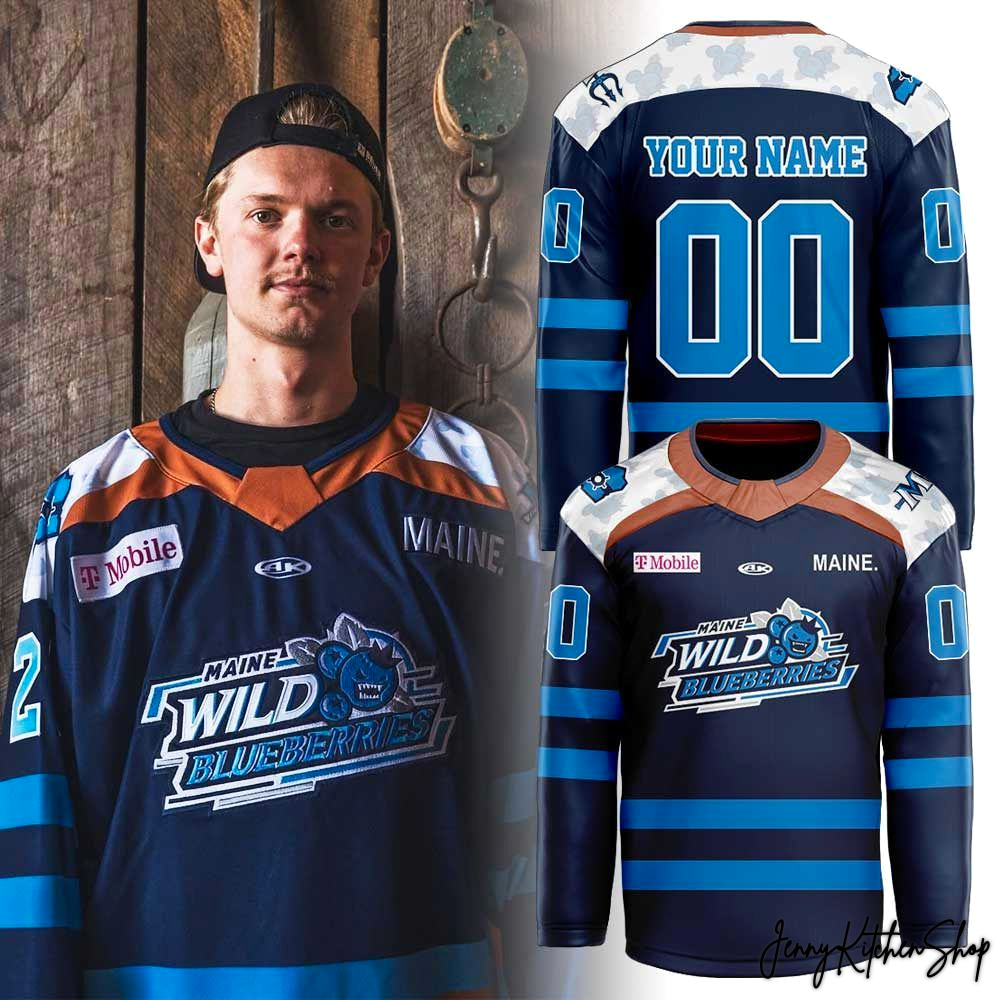 Maine Mariners 2026 New Maine Wild Blueberries Hockey Jersey