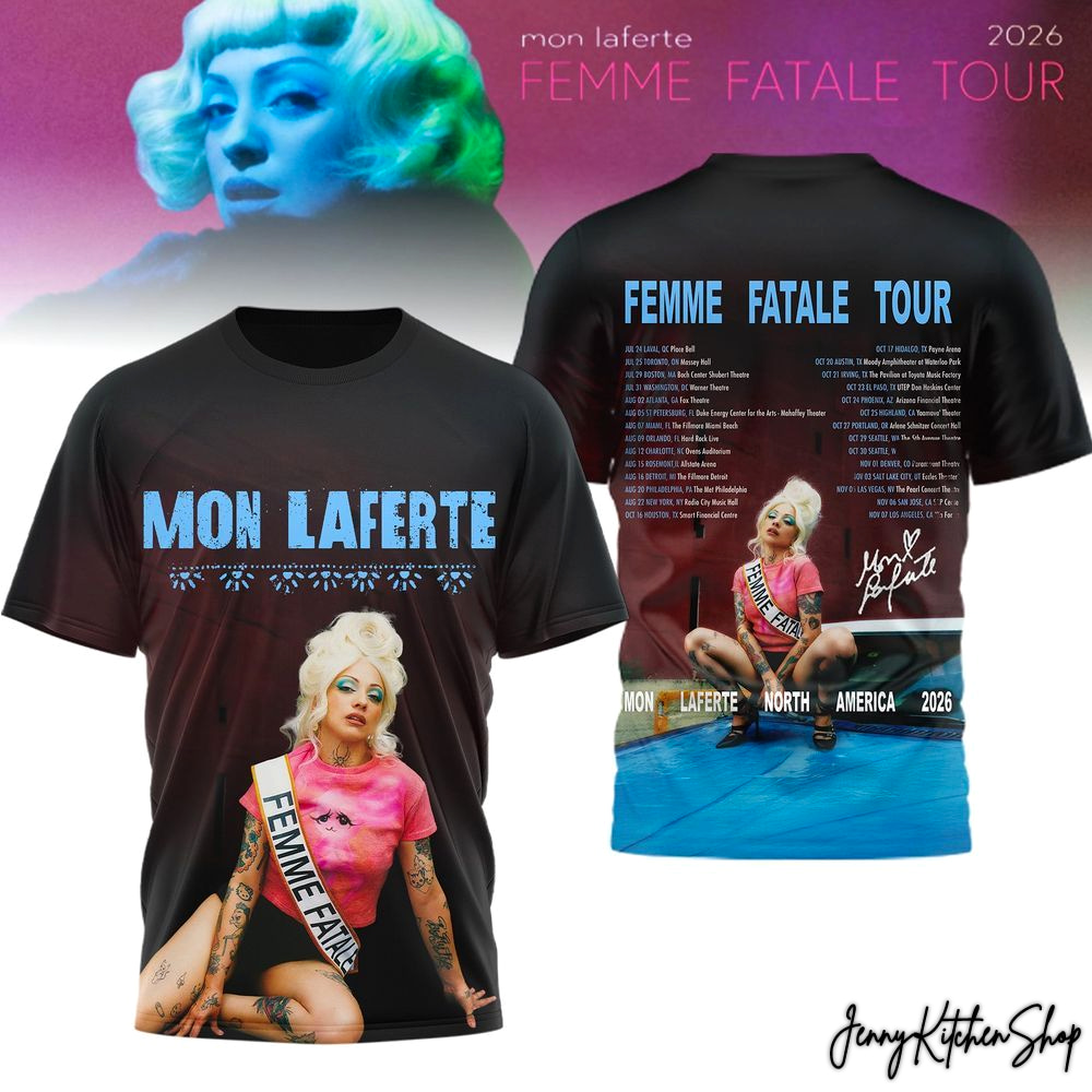 Mon Laferte Femme Fatale Tour 2026 T-Shirt Mon Laferte Femme Fatale Tour 2026 T-Shirt