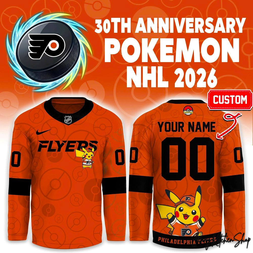 Philadelphia Flyers x Pokemon 30th Anniversary 2026 Limited Hockey Jersey