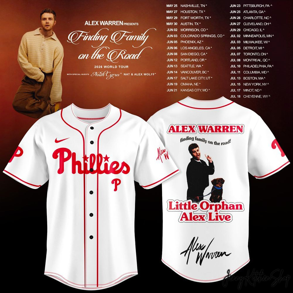 Philadelphia Phillies x Alex Warren Finding Family on the Road Tour 2026 Jersey