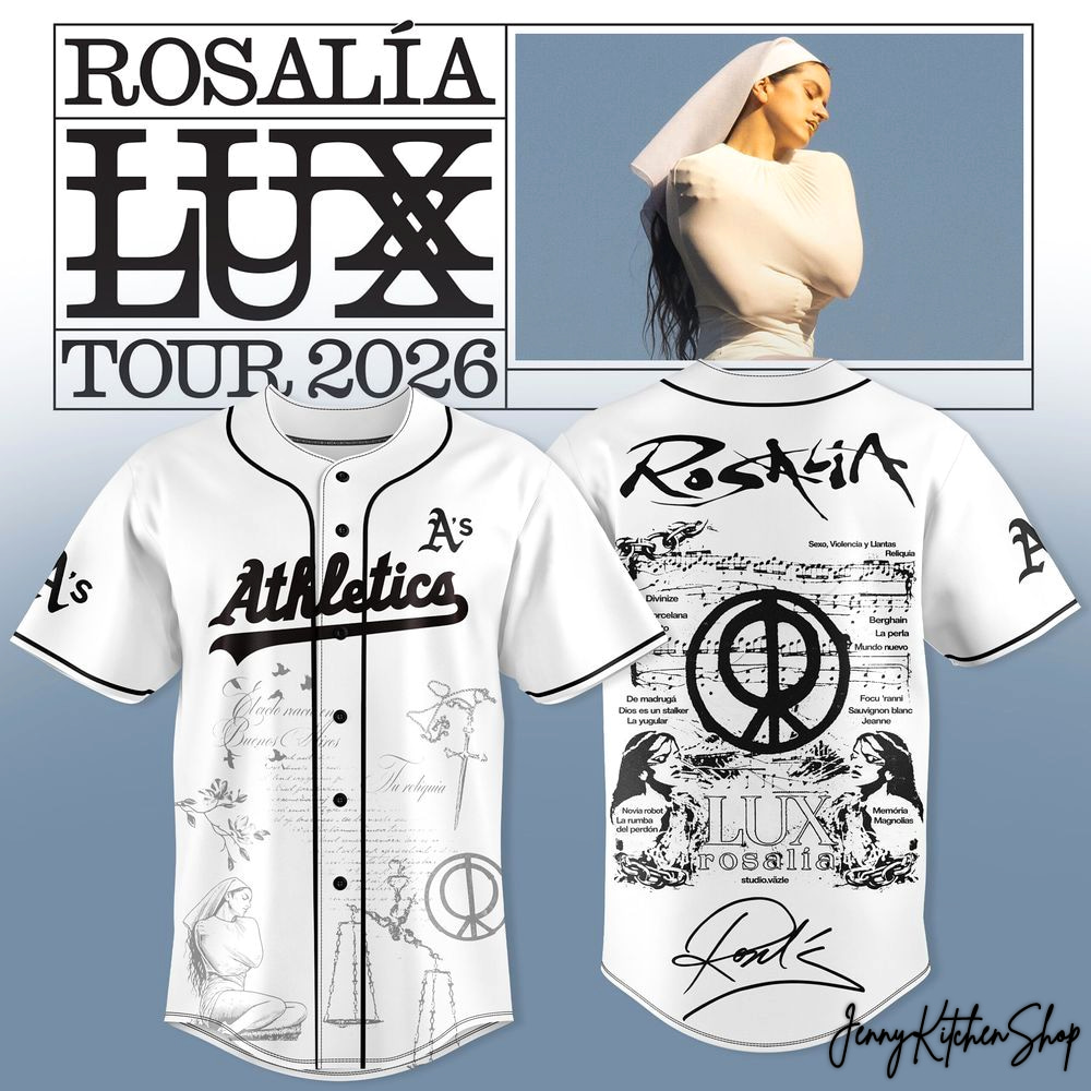 Rosalia x Oakland Athletics LUX Tour 2026 White Jersey