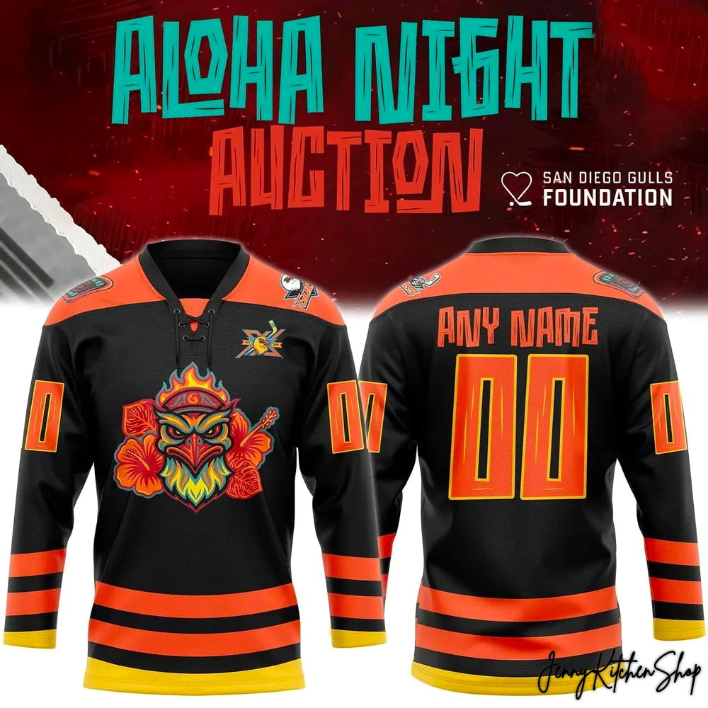 San Diego Gulls 2026 Aloha Night Fans Custom Jersey