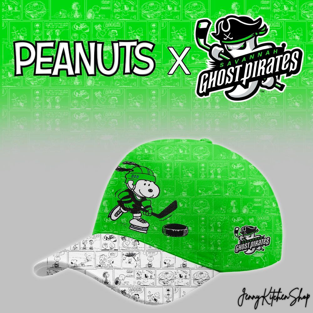 Savannah Ghost Pirates x Peanuts 2026 Limited Green Hoodie
