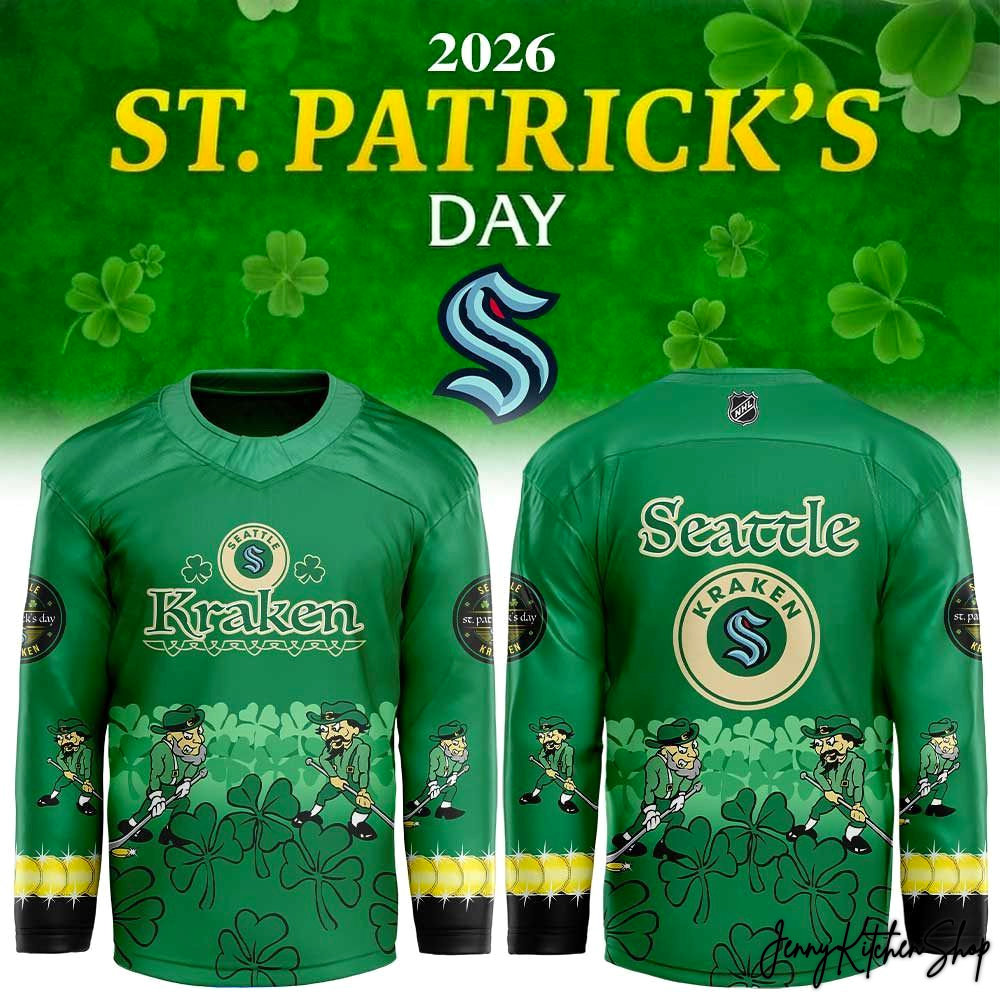 Seattle Kraken St. Patrick’s Day 2026 Exclusive Hockey Jersey