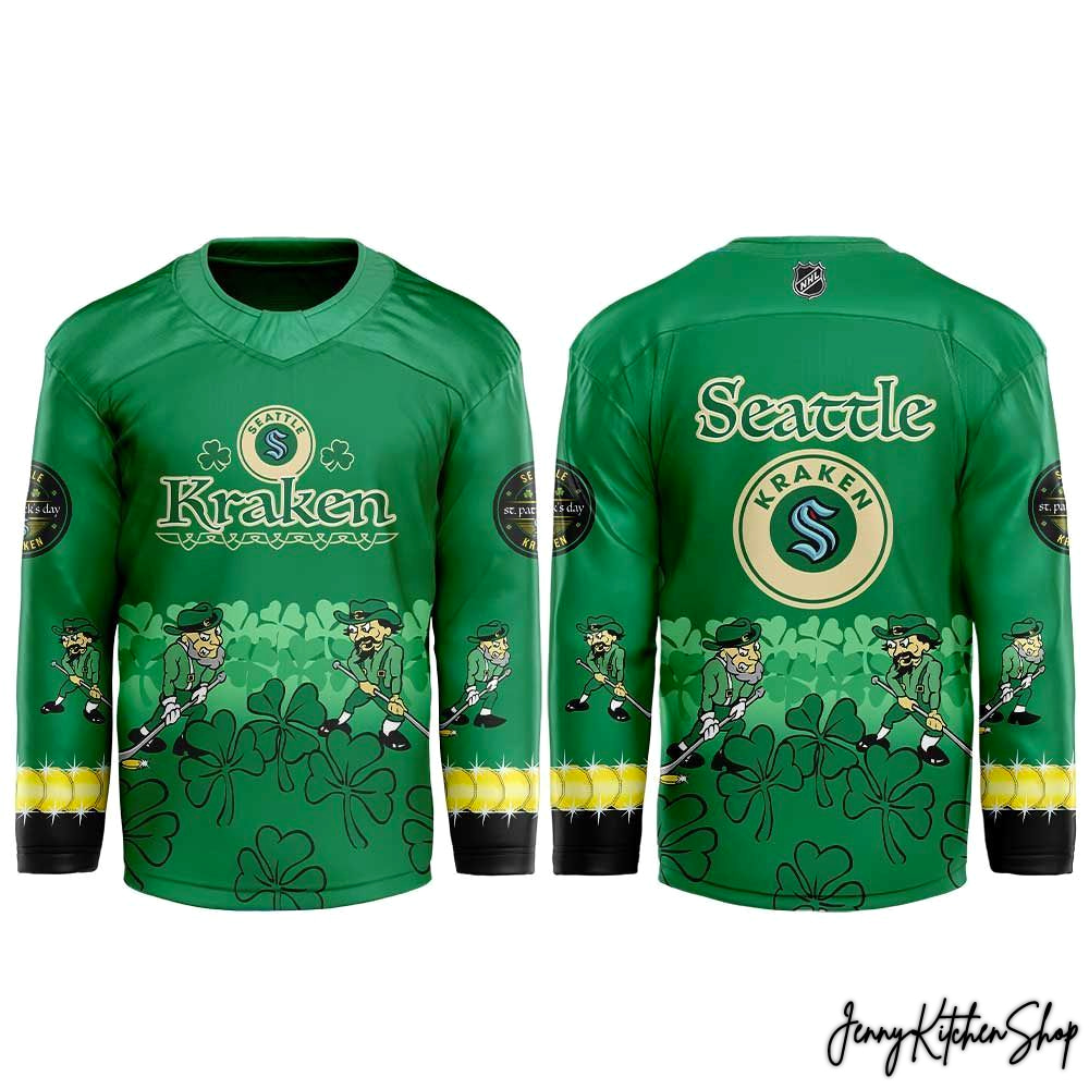 Seattle Kraken St. Patrick’s Day 2026 Exclusive Hockey Jersey