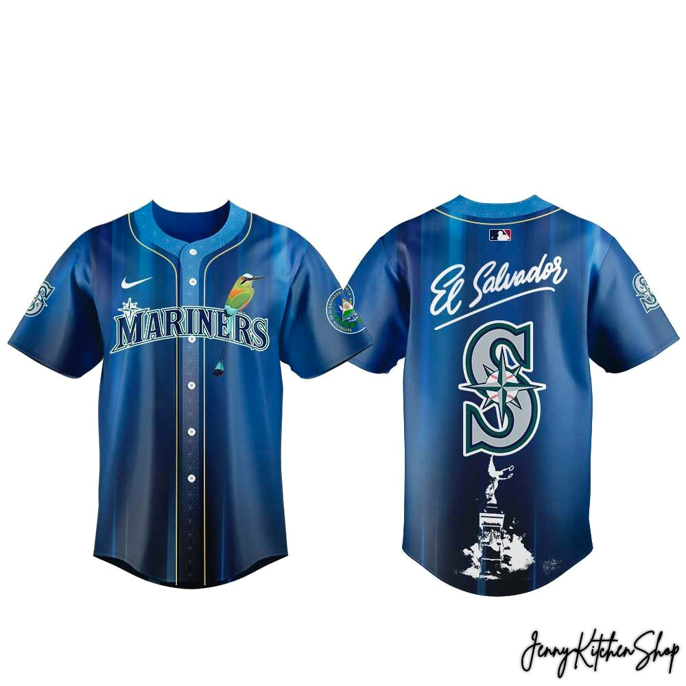 Seattle Mariners Salvadoran Heritage Day 2026 Baseball Jersey