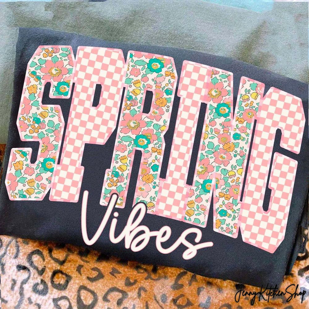 Spring Vibes Girly Easter Grandma Core Shirt Spring Vibes Girly Easter Grandma Core Shirt