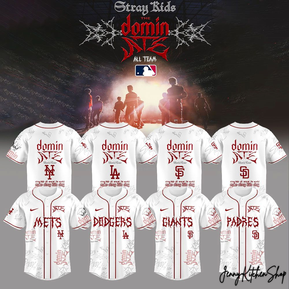 Stray Kids Dominate World Tour 2026 MLB Jersey