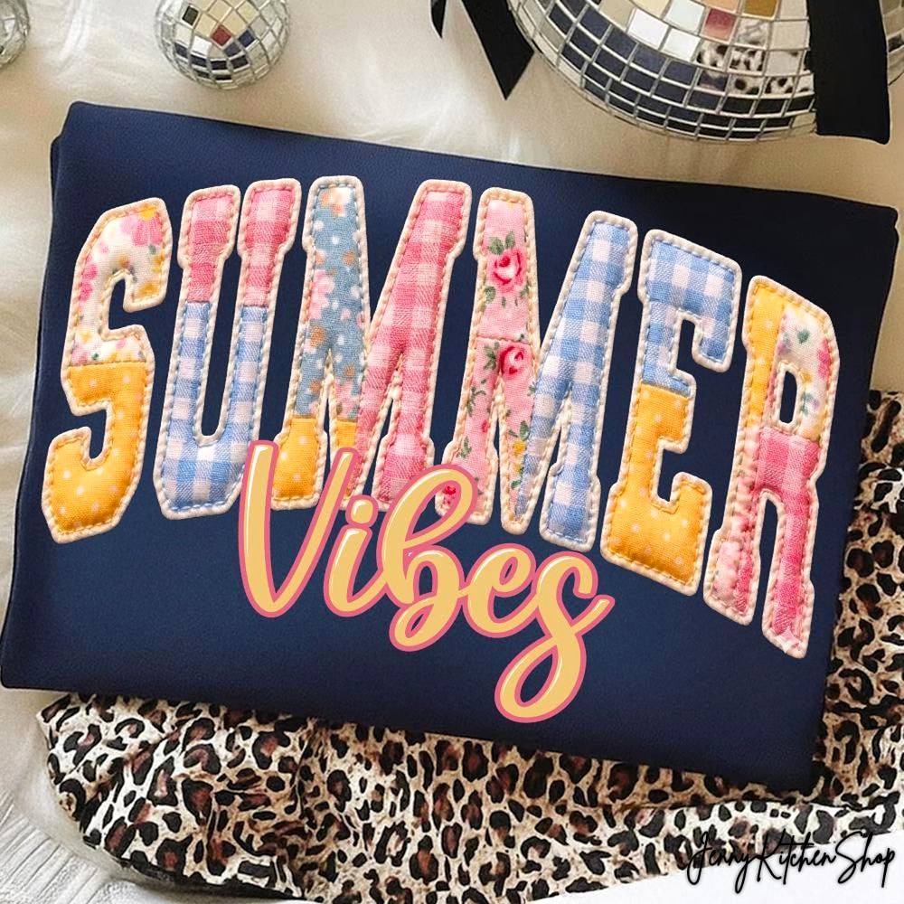 Summer Vibes Faux Quilted Coquette Beach Life Shirt Summer Vibes Faux Quilted Coquette Beach Life Shirt
