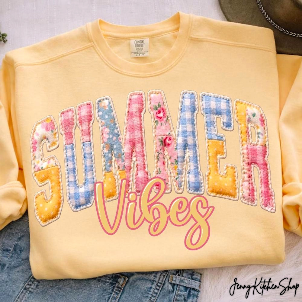 Summer Vibes Faux Quilted Coquette Beach Life Shirt