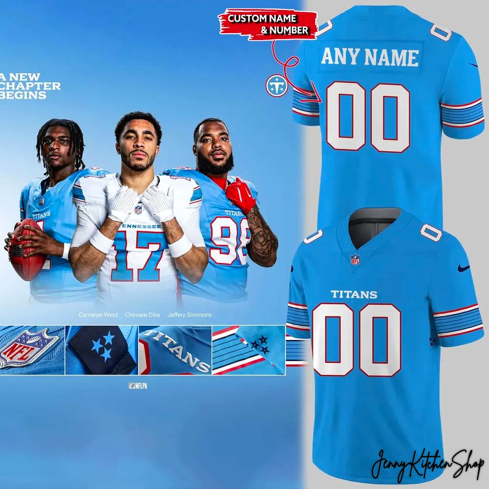 Tennessee Titans New Uniform 2026 Custom Football Jersey Tennessee Titans New Uniform 2026 Custom Football Jersey