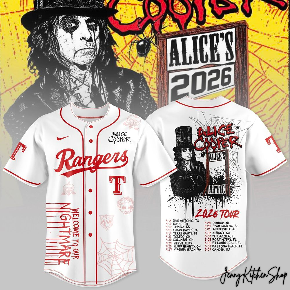 Texas Rangers x Alice Cooper Tour 2026 Limited Jersey